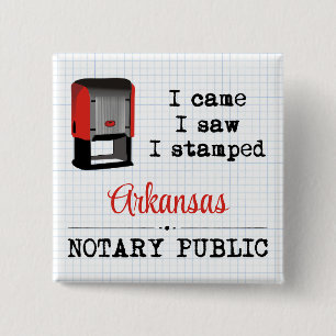 Chapa Cuadrada Se Vio El Notario Público Estampado Arkansas