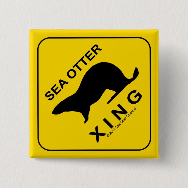 Chapa Cuadrada Sea Otter Xing (Anverso)