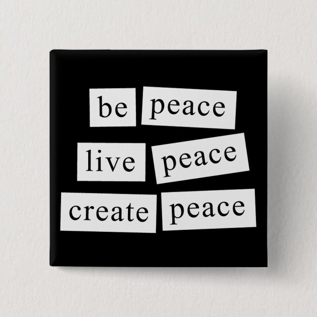 Chapa Cuadrada Sea paz (Anverso)