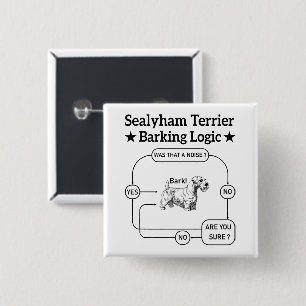 Chapa Cuadrada Sealyham Terrier Barking Logic Graciosa Perro Sarc