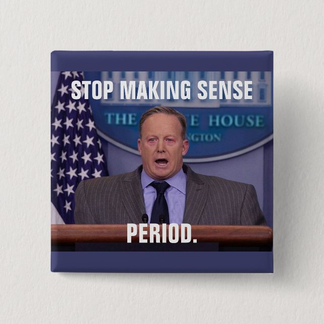 Chapa Cuadrada Sean Spicer, secretario de prensa de la Casa (Anverso)