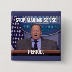 Chapa Cuadrada Sean Spicer, secretario de prensa de la Casa