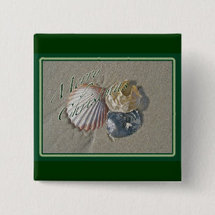 Chapa Cuadrada Seashells Merry Christmas Series