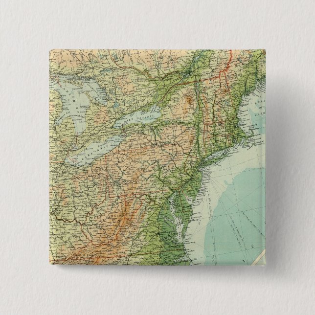 Chapa Cuadrada Sección oriental de los Estados Unidos (Anverso)