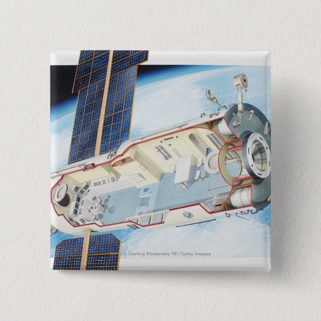 Chapa Cuadrada Sección representativa de la estación espacial (Anverso)