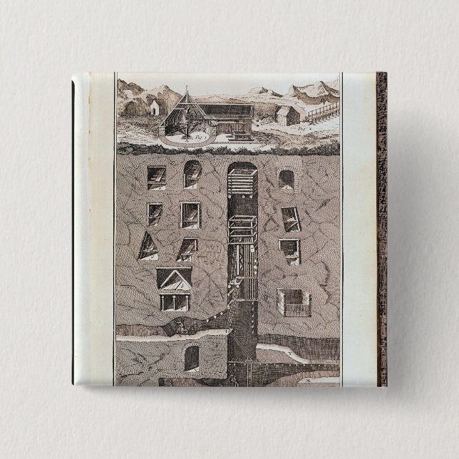 Chapa Cuadrada Sección representativa de una mina (Anverso)