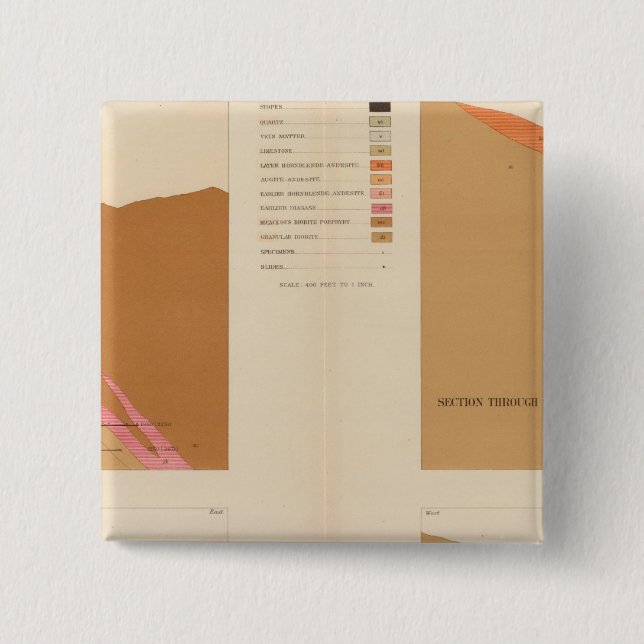 Chapa Cuadrada Secciones transversales verticales del árbol Lode, (Anverso)