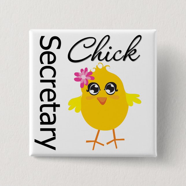 Chapa Cuadrada Secretario Chick (Anverso)