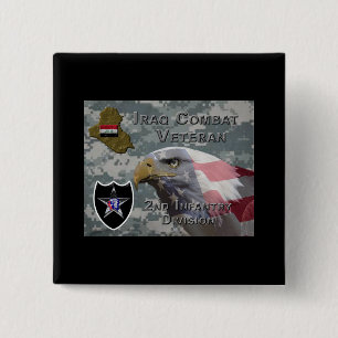 Chapa Cuadrada Segunda Infantería Div Iraq Combate Veterano