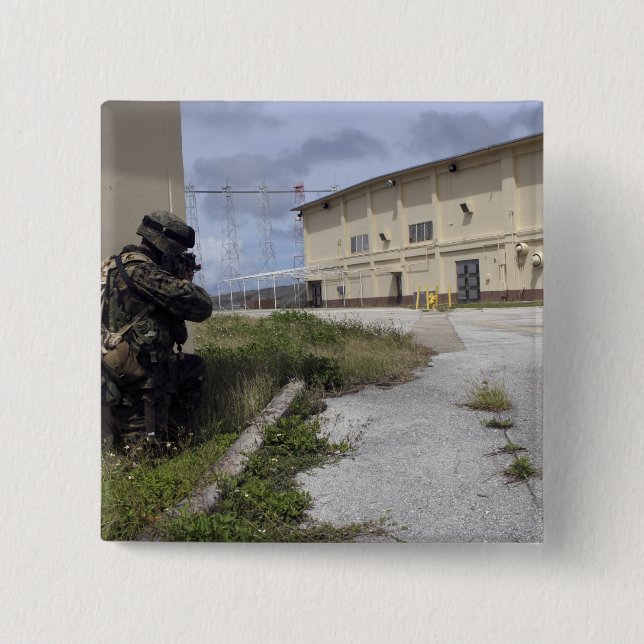 Chapa Cuadrada Seguridad de los puestos de la marina (Anverso)