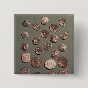 Chapa Cuadrada Selección céltica y monedas romanas encontradas