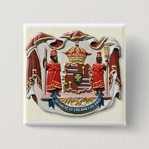 Chapa Cuadrada Sello de escudo de armas de Hawái