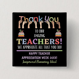 Chapa Cuadrada Semana de Apreciación del Profesor