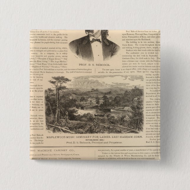 Chapa Cuadrada Seminario de Música Maplewood para damas (Anverso)