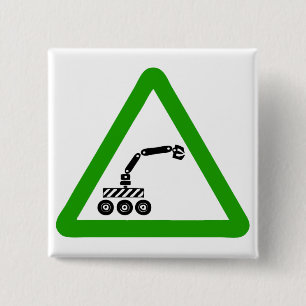 Chapa Cuadrada Señal de advertencia de cruce de robot