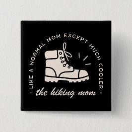 Chapa Cuadrada Senderismo mamá excursionismo mejor mamá negro div