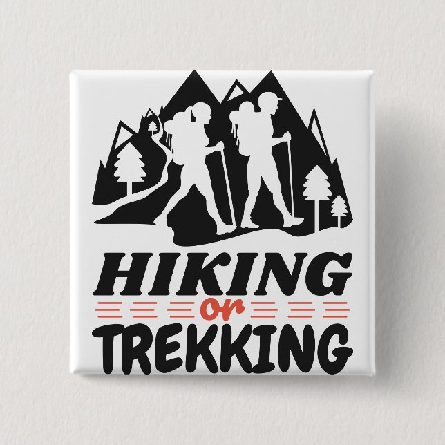 Chapa Cuadrada Senderismo o senderismo (Anverso)