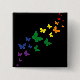 Chapa Cuadrada Sendero de la Mariposa del Arcoíris LGBTQ