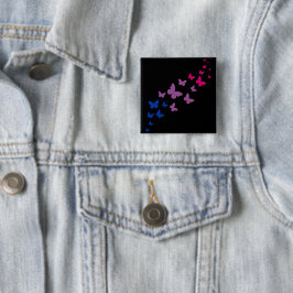 Chapa Cuadrada Sendero de la Mariposa del Orgullo Bisexual