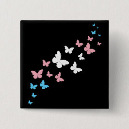 Chapa Cuadrada Sendero de la Mariposa del Orgullo Transgénero