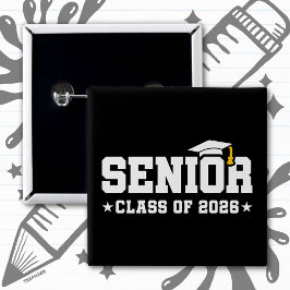 Chapa Cuadrada Senior Class of 2026 Bold Graduation Typography