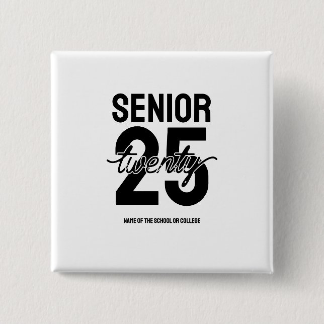 Chapa Cuadrada Senior twenty 25 Graduation gift (Anverso)