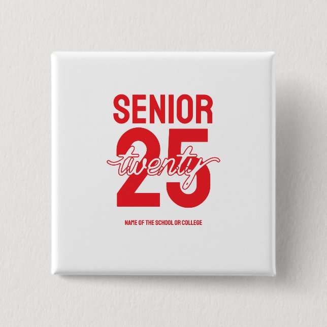 Chapa Cuadrada Senior twenty 25 Graduation gift (Anverso)