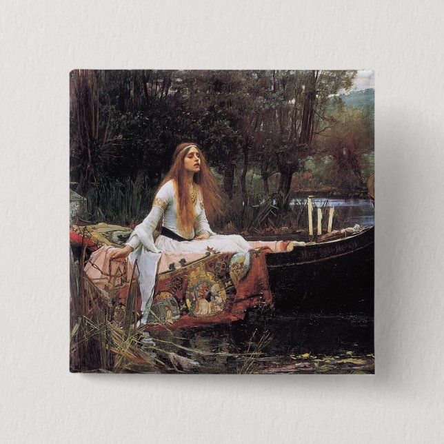 Chapa Cuadrada Señora de Shalott (Anverso)