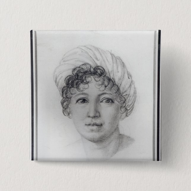 Chapa Cuadrada Señora de Stael (Anverso)