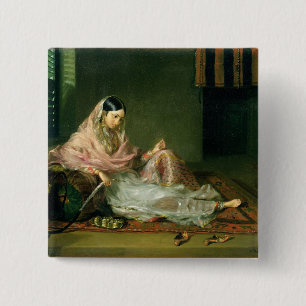 Chapa Cuadrada Señora musulmán Reclining, 1789 (aceite en lona)