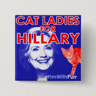 Chapa Cuadrada Señora Pride Button del gato de ImWithPurr