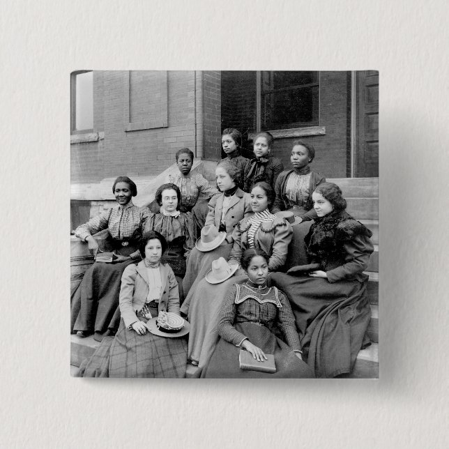 Chapa Cuadrada Señoras jovenes en Fisk, 1890s (Anverso)
