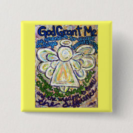 Chapa Cuadrada Serenity Prayer Angel Art Paintant