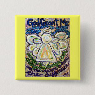 Chapa Cuadrada Serenity Prayer Angel Art Paintant