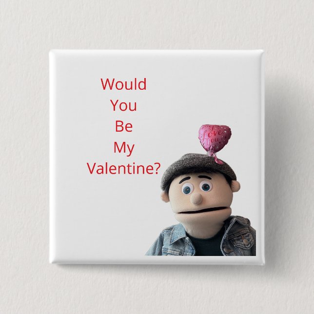 Chapa Cuadrada ¿Serías mi San Valentín? (Anverso)