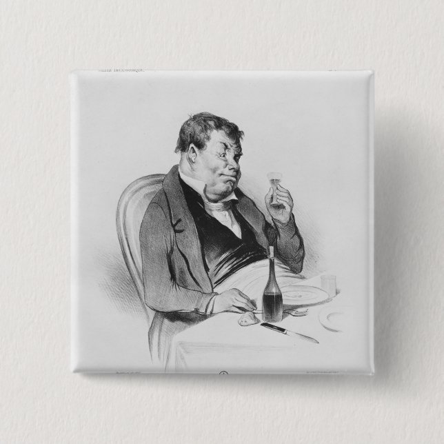 Chapa Cuadrada Serie "del physionomique de Galerie", Burdeos (Anverso)