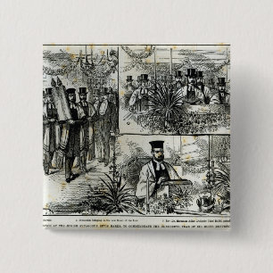 Chapa Cuadrada Servicio en la sinagoga judía