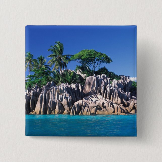 Chapa Cuadrada Seychelles. Ilot St. Pierre (cerca de Praslin) (Anverso)