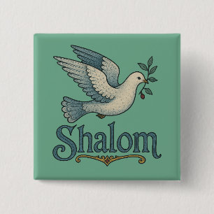 Chapa Cuadrada Shalom Paloma Paz Tierra