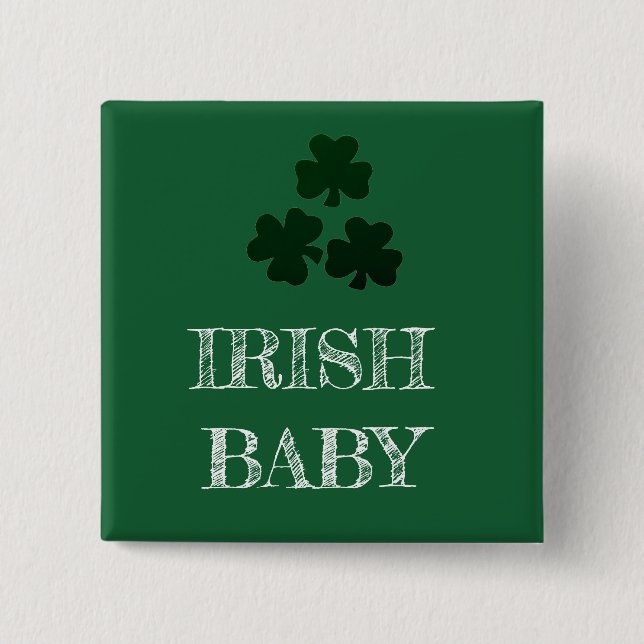 Chapa Cuadrada Shamrock verde oscuro (Anverso)