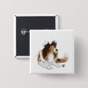 Chapa Cuadrada Sheldon the Sheltie