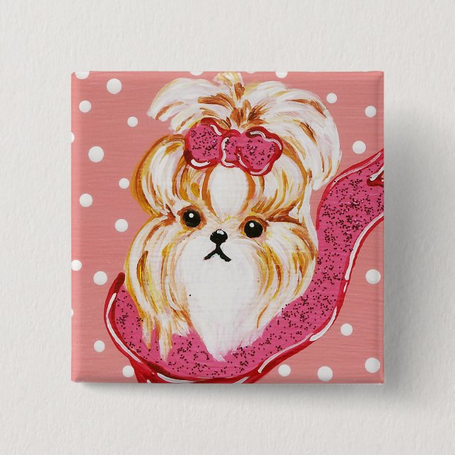 CHAPA CUADRADA SHIH TZU (Anverso)