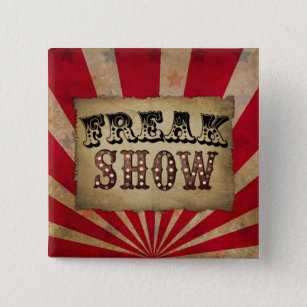 Chapa Cuadrada Show de Freak Poster de circo retro