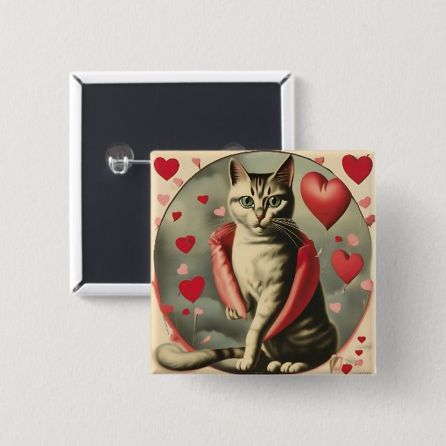 Chapa Cuadrada sí kitty gurl (Anverso y reverso)