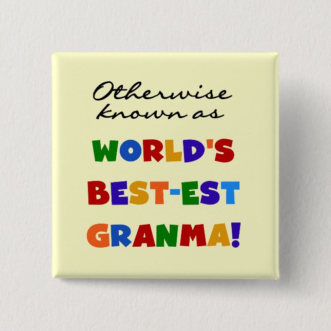 Chapa Cuadrada Si no conocido como regalos del Mejor-est Granma (Anverso)