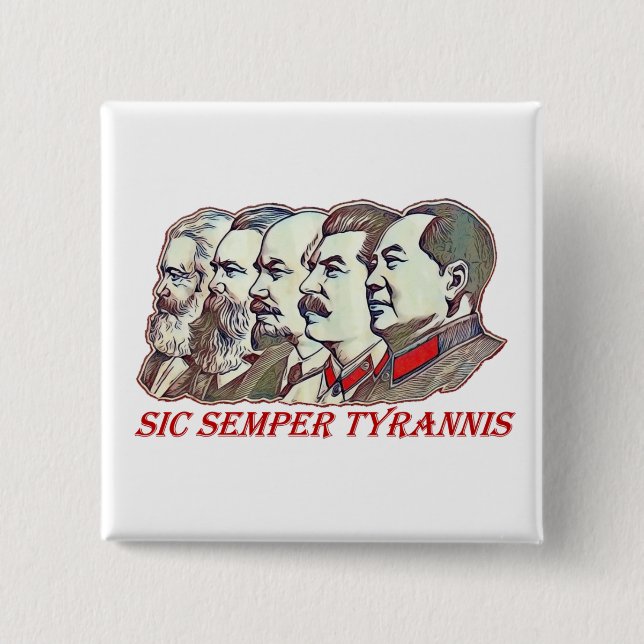 Chapa Cuadrada Sic Semper Tyrannis (Anverso)