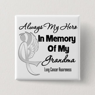 Chapa Cuadrada Siempre mi héroe en memoria abuela - cáncer de pul