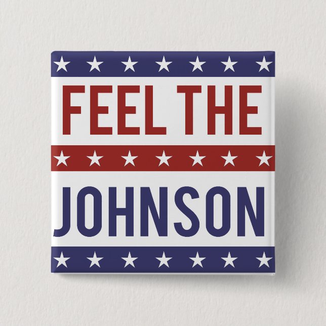 Chapa Cuadrada Siente a Johnson - Gary Johnson 2016 (Anverso)