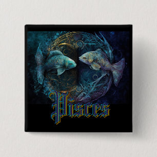 Chapa Cuadrada Signo zodiacal de Piscis