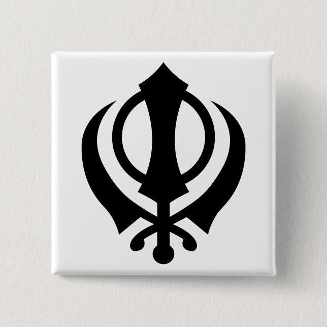 Chapa Cuadrada Sikh Khanda (Anverso)